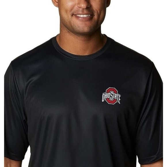 Columbia Men's Ohio State Collegiate Terminal Tackle Shirt Black Size Medium New - Picture 2 of 3